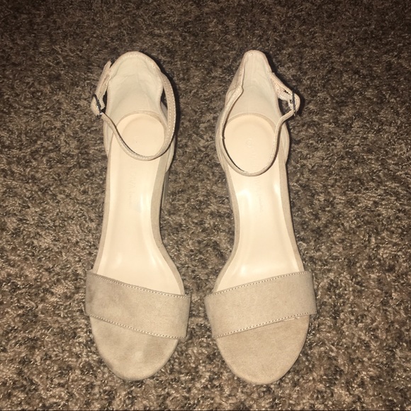 Shoes - Strappy Nude Heels